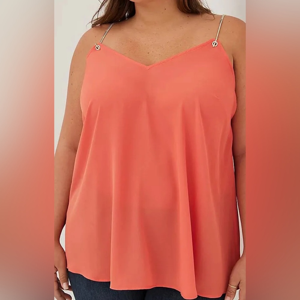 NWT Womens Torrid Size 3 (22) SOPHIE GEORGETTE CHAIN-LINK STRAP SWING CAMI